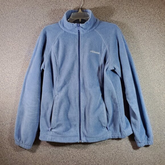 Columbia Benton Springs Full Zip Front Fleece Jacket Women's Large Blue - Picture 1 of 3